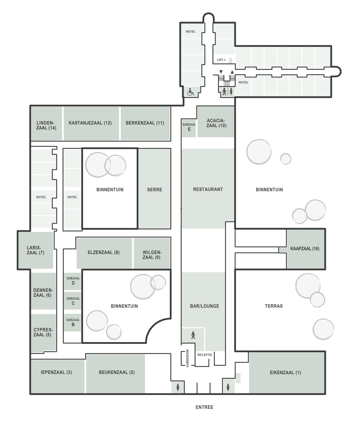 Plattegrond Conferentiecentrum Kaap Doorn